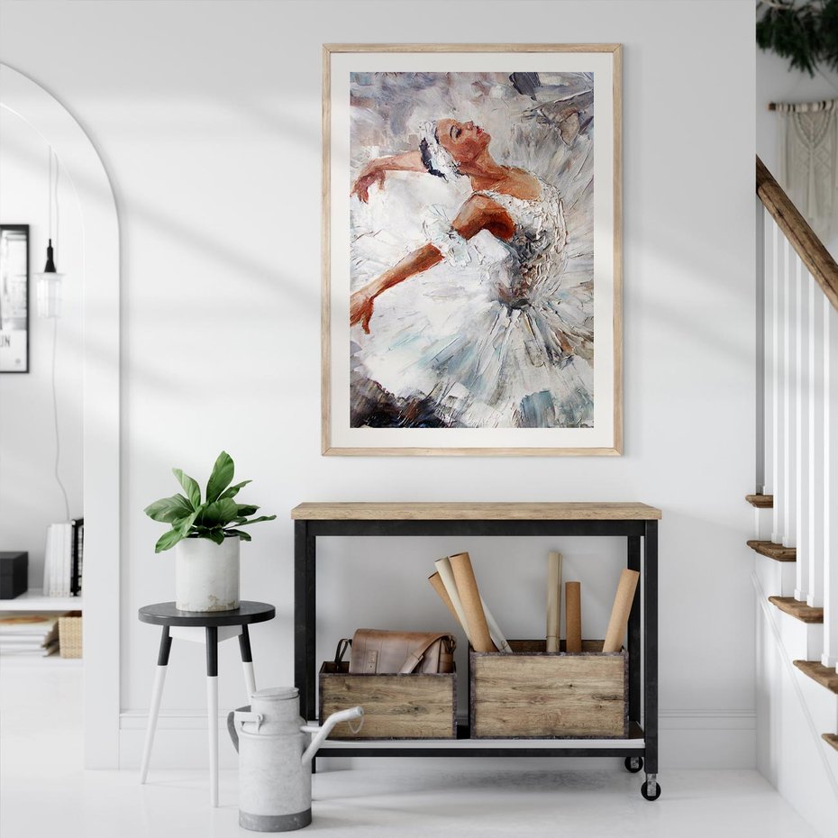 Plakat w ramie 50x70 - Baletowa Sztuka - balet, sztuka - rama drewno