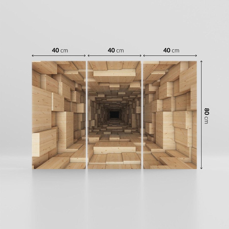 Obraz na płótnie 120x80 - Abstrakcyjny 3D tunel: Podróż w głębię - 3D, tunel