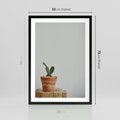 Plakat w ramie 50x70 - Kaktus w Doniczce - minimalizm, kaktur w doniczce - rama czarna