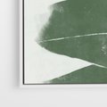 Obraz w ramie 50x50 - Zielone Refleksje - abstrakcja, zgaszony zielony kolor - rama biała