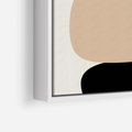 Obraz w ramie 80x80 - Zgeometryzowane Kształty - modernistyczny plakat, obłe kształty - rama biała