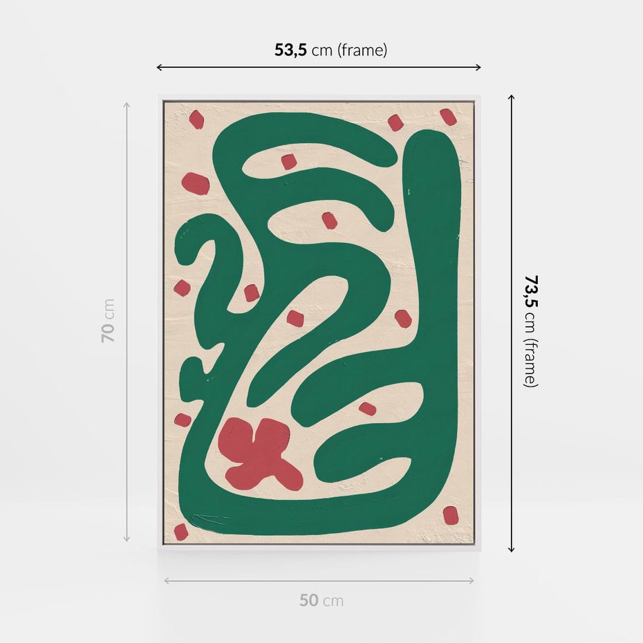 Obraz w ramie 50x70 - Boho Widoki - abstrakcyjny obraz, plakat - rama biała