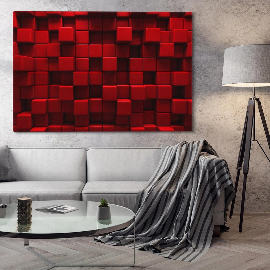 Obraz na płótnie 120x80 - Geometryczne 3D: wizja przestrzeni - geometryczne, 3D