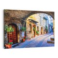 Obraz na płótnie 70x50 - Kwiecista uliczka - uliczka, miasto
