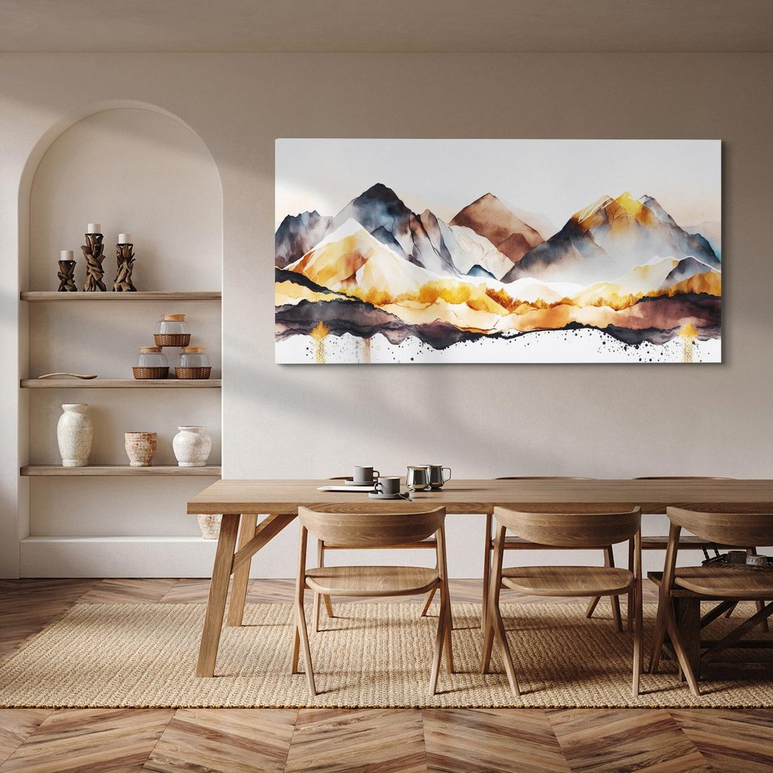 Obraz na płótnie 120x60 - Górska Grafika - góry, krajobraz