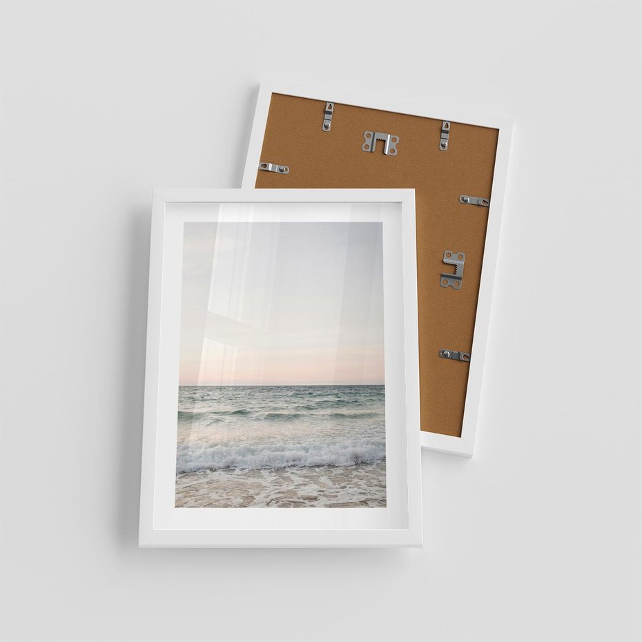 Plakat w ramie 30x40 - Morze i Fale - morze, fale - rama biała