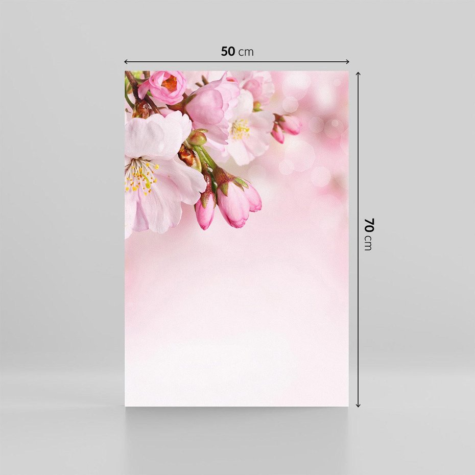 Obraz na płótnie 50x70 - Kwitnąca wiśnia: delikatność natury - kwitnąca, wiśnia