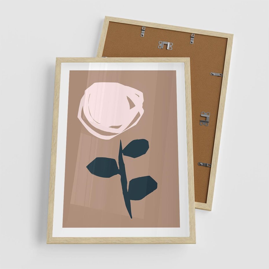 Plakat w ramie 50x70 - Niewytłumaczalne - abstrakcyjny obraz, plakat - rama drewno