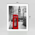 Plakat bez ramy 40x50 - Budka telefoniczna w Londynie - budka, Londyn