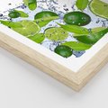 Plakat w ramie 30x40 - Cytrusowa Świeżość - limonki, cytryny - rama drewno