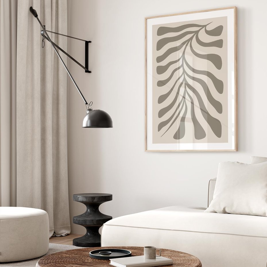 Plakat w ramie 40x50 - Zaklęte Kształty - nowoczesna sztuka, plakat modern - rama drewno