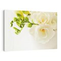 Obraz na płótnie 100x70 - Subtelność białych frezji - frezja, białe