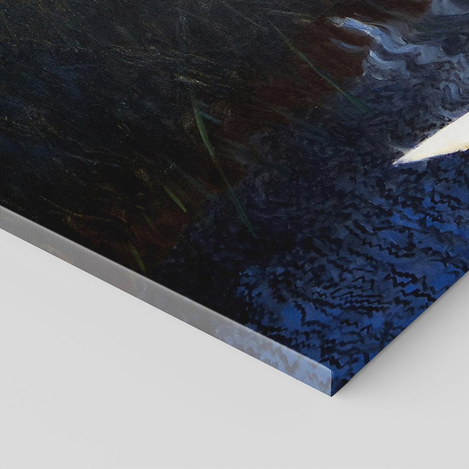 Obraz na płótnie 100x50 - "Łabędzie w trzcinach" (1907) Bruno Liljefors - Reprodukcja - reprodukcja, obraz na płótnie