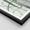Plakat w ramie 30x40 - Zielony Spokój - zielona abstrakcja, spokojny plakat - rama czarna