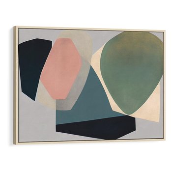 Obraz w ramie 100x70 - Szare Tło Plam - abstrakcyjne plamy, kształty - rama drewno