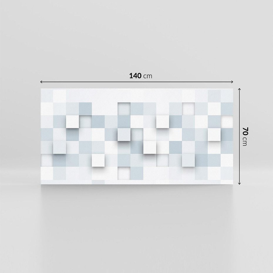 Obraz na płótnie 140x70 - Trójwymiarowe formy geometryczne - geometria, 3D
