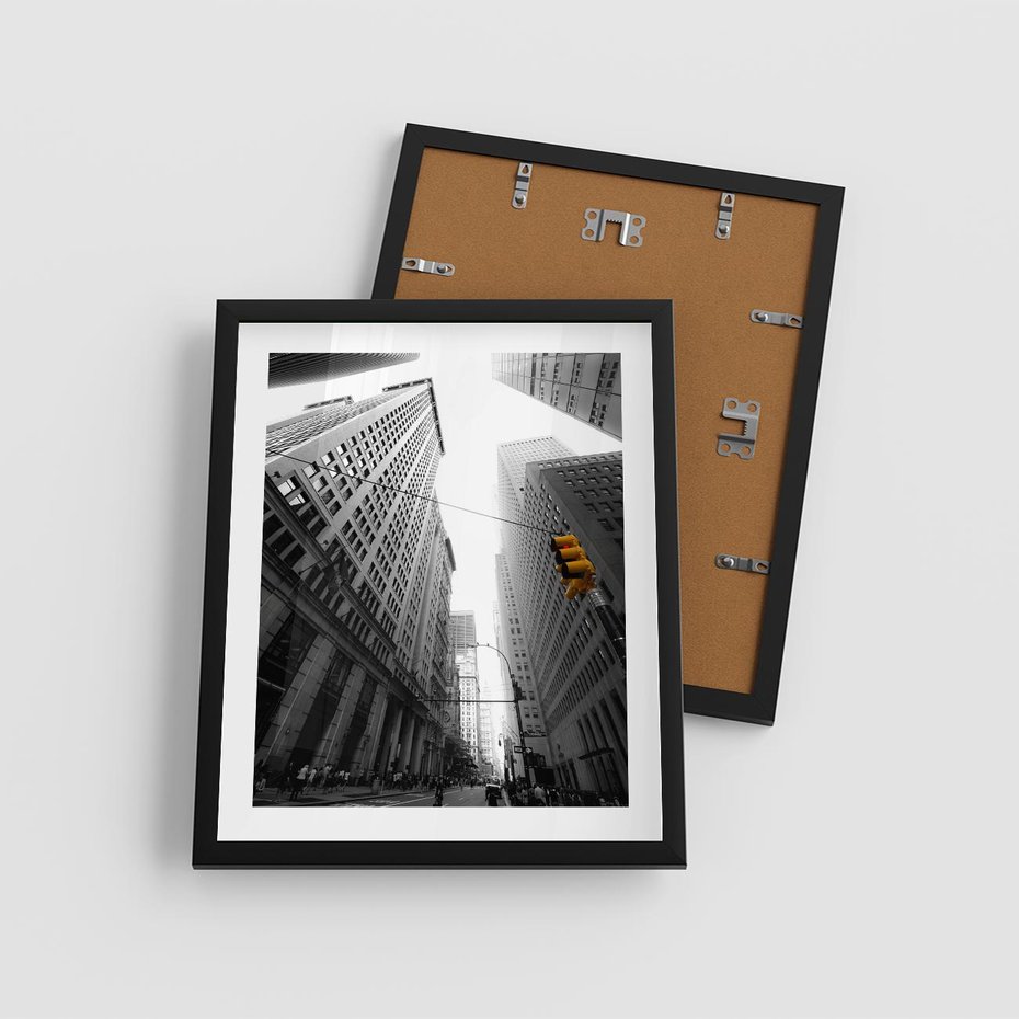 Plakat w ramie 40x50 - Miejskie Wieże - miasto, wieżowce - rama czarna