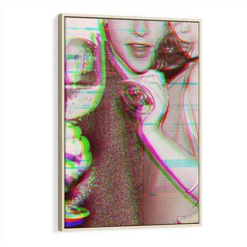 Obraz w ramie 80x120 - Zakochani na Kliszy - zdjecie, stara prześwietlona klisza - rama drewno