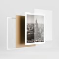 Plakat w ramie 40x50 - Magiczna esencja Londynu: Big Ben i miasto - Big Ben, Londyn - rama biała