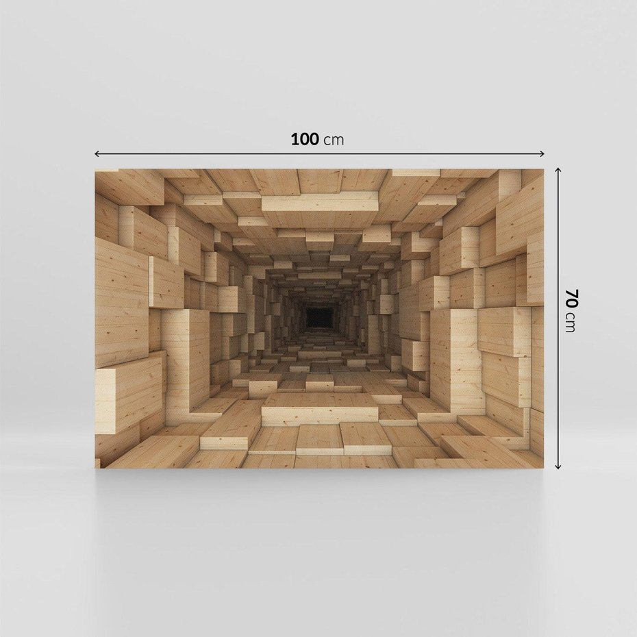 Obraz na płótnie 100x70 - Abstrakcyjny 3D tunel: Podróż w głębię - 3D, tunel