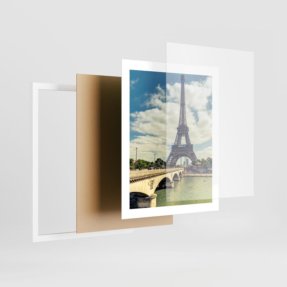 Plakat w ramie 40x50 - Wieża Eiffla - Ikona Paryża - wieża, Eiffla - rama biała