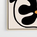 Obraz w ramie 50x70 - Wyjątkowość Boho - minimalistyczny abstrakcyjny obraz, prymitywne kwiaty - rama drewno