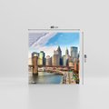 Obraz na płótnie 60x60 - Manhattan o zmroku - Nowy Jork, Manhattan