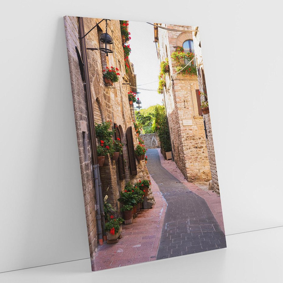 Obraz na płótnie 80x120 - Miłość na Romantycznej Uliczce - romantyczna, uliczka