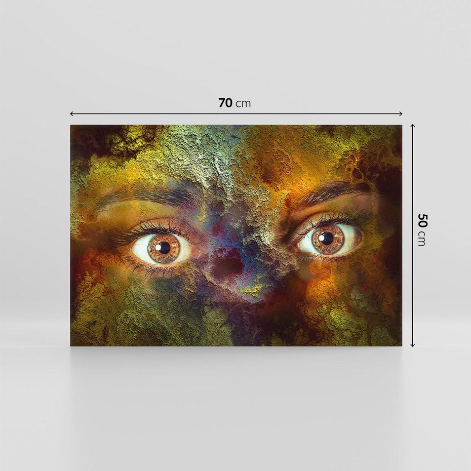 Obraz na płótnie 70x50 - Twarz w abstrakcji - twarz, abstrakcja