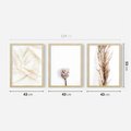 Zestaw obrazy w ramie 40x50 galeria - Boho, trawy, suche - rama drewno