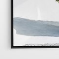 Obraz w ramie 70x100 - Błękitne wybrzeże - Santorini, Grecja - rama czarna