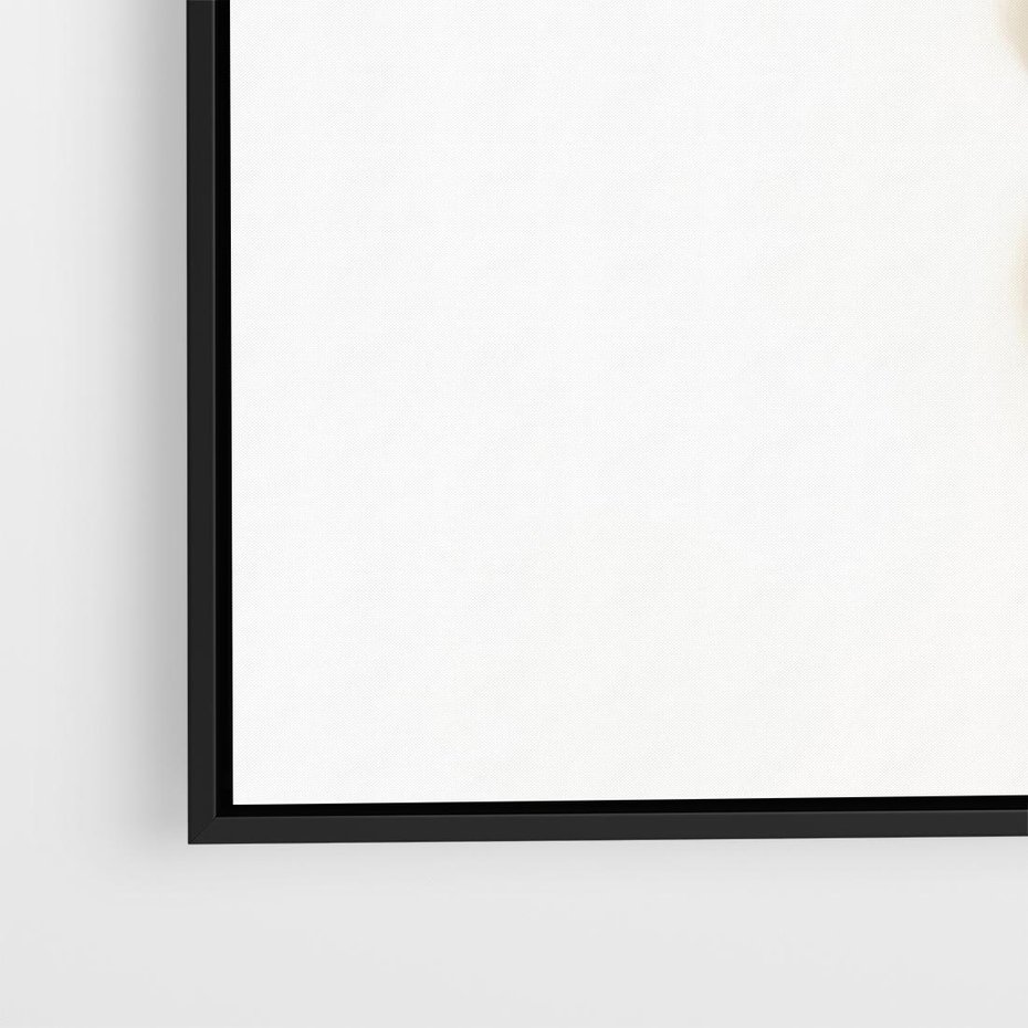 Obraz w ramie 50x50 - Przyjemność dla Oczu - złote, liście - rama czarna