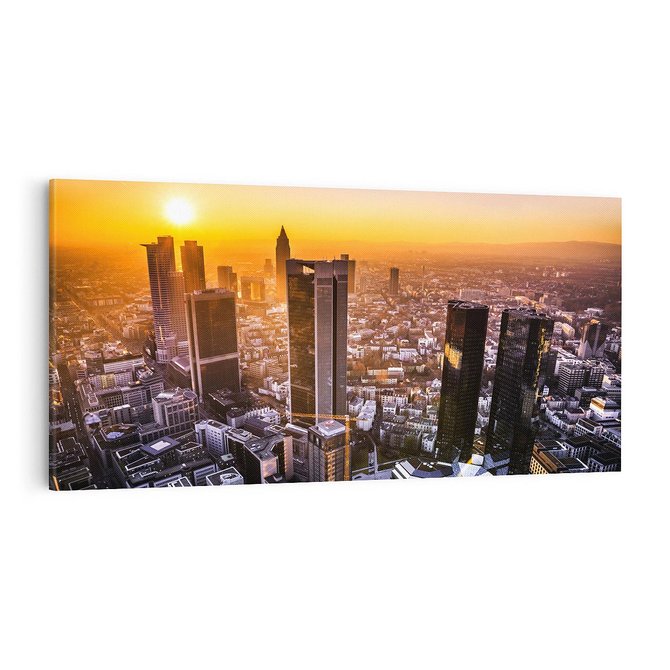 Obraz na płótnie 100x50 - Magiczny Frankfurt - miasto kontrastów - Frankfurt, Niemcy