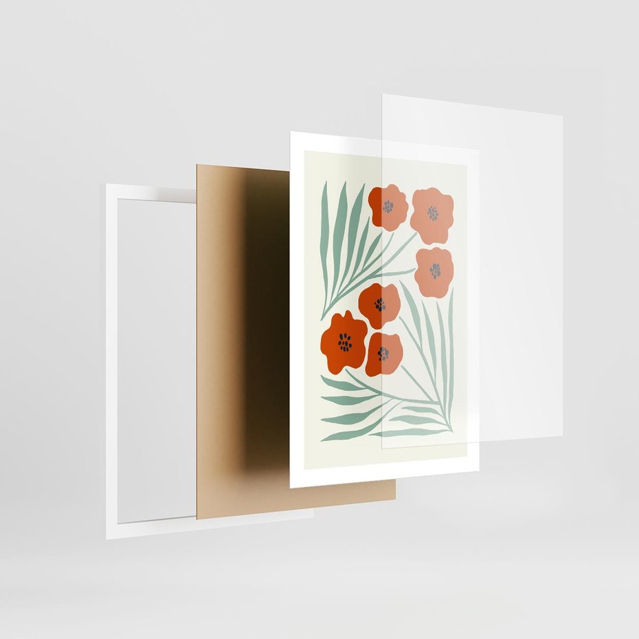 Plakat w ramie 50x70 - Makowe Odkrycie - czerwone kwiaty, maki - rama biała