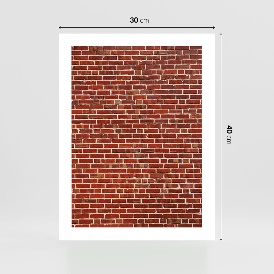 Plakat bez ramy 30x40 - Mur z Cegieł - cegły, mur