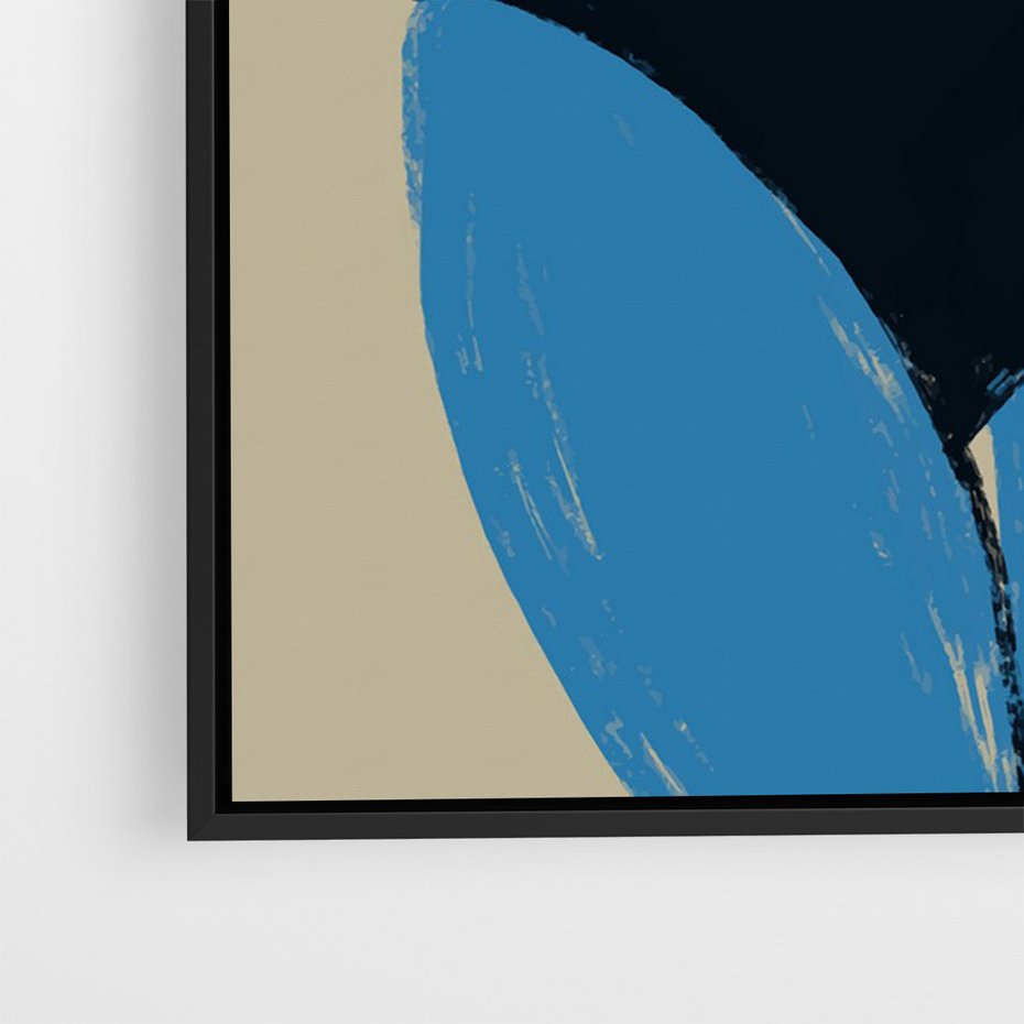 Obraz w ramie 70x100 - Zaklęta Kompozycja - abstrakcyjny plakat, nowoczesna sztuka - rama czarna