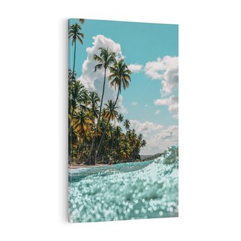 Obraz na płótnie 80x120 - Rajskie Wakacje - plaża, palmy
