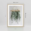 Plakat w ramie 50x70 - Uwodzicielska zieleń eukaliptusa - eukaliptus, zielone - rama drewno