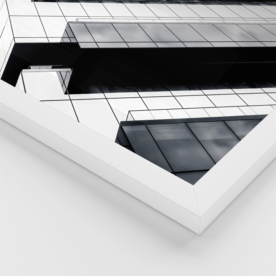 Zestaw obrazy w ramie 40x50 galeria - Architektura, tryptyk - rama biała