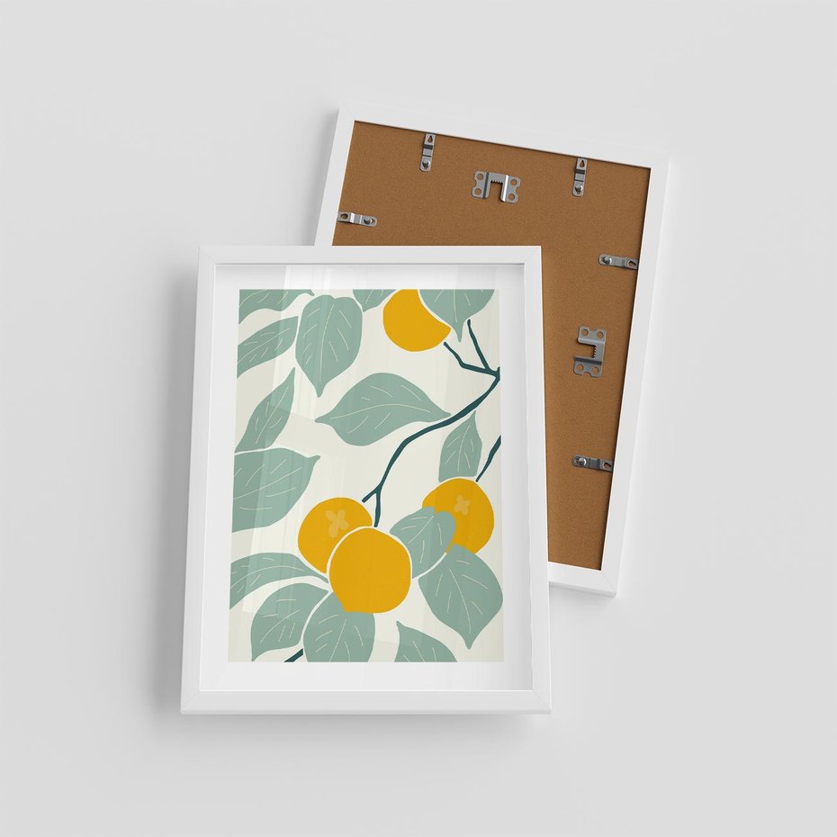 Plakat w ramie 30x40 - Wewnętrzna Melodia - plakat, nowoczesna sztuka - rama biała