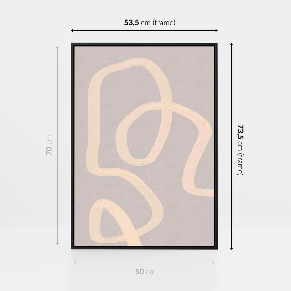 Obraz w ramie 50x70 - Nowoczesne Odbicia - minimalistyczny obraz, nowoczesny - rama czarna