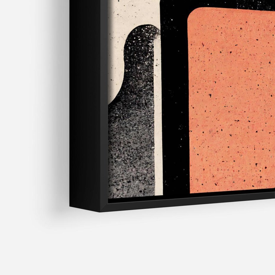 Obraz w ramie 50x50 - Loftowa Harmonia - abstrakcja, styl loftowy - rama czarna