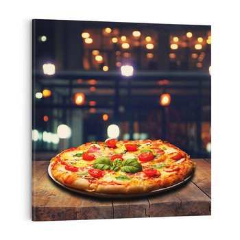 Obraz na płótnie 50x50 - Smak i tradycja - pizza, Włochy