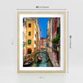Plakat w ramie 40x50 - Romantyczna Gondola - Wenecja, gondola - rama drewno