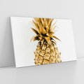 Obraz na płótnie 70x50 - Ekskluzywny Akcent - złoty, ananas