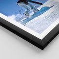 Plakat w ramie 30x40 - Snowboard na zimowych zboczach - snowboard, zima - rama czarna