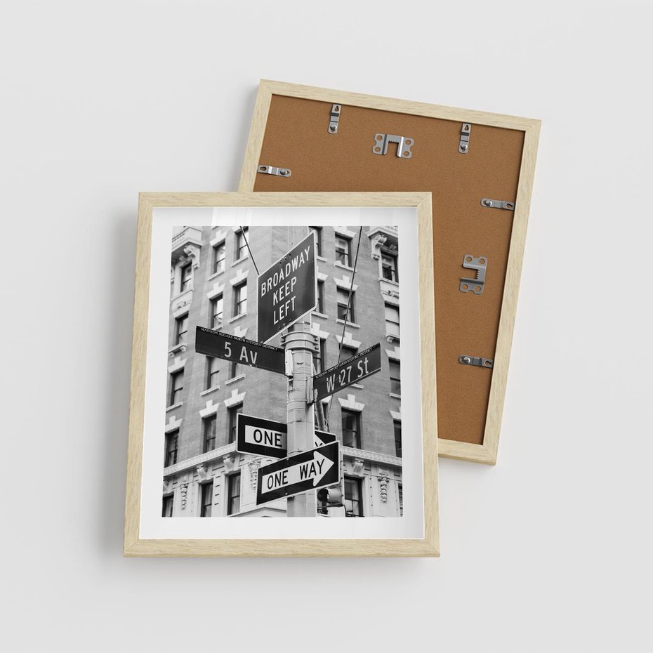 Plakat w ramie 40x50 - Nowojorska Droga - nowy jork, fotografia - rama drewno