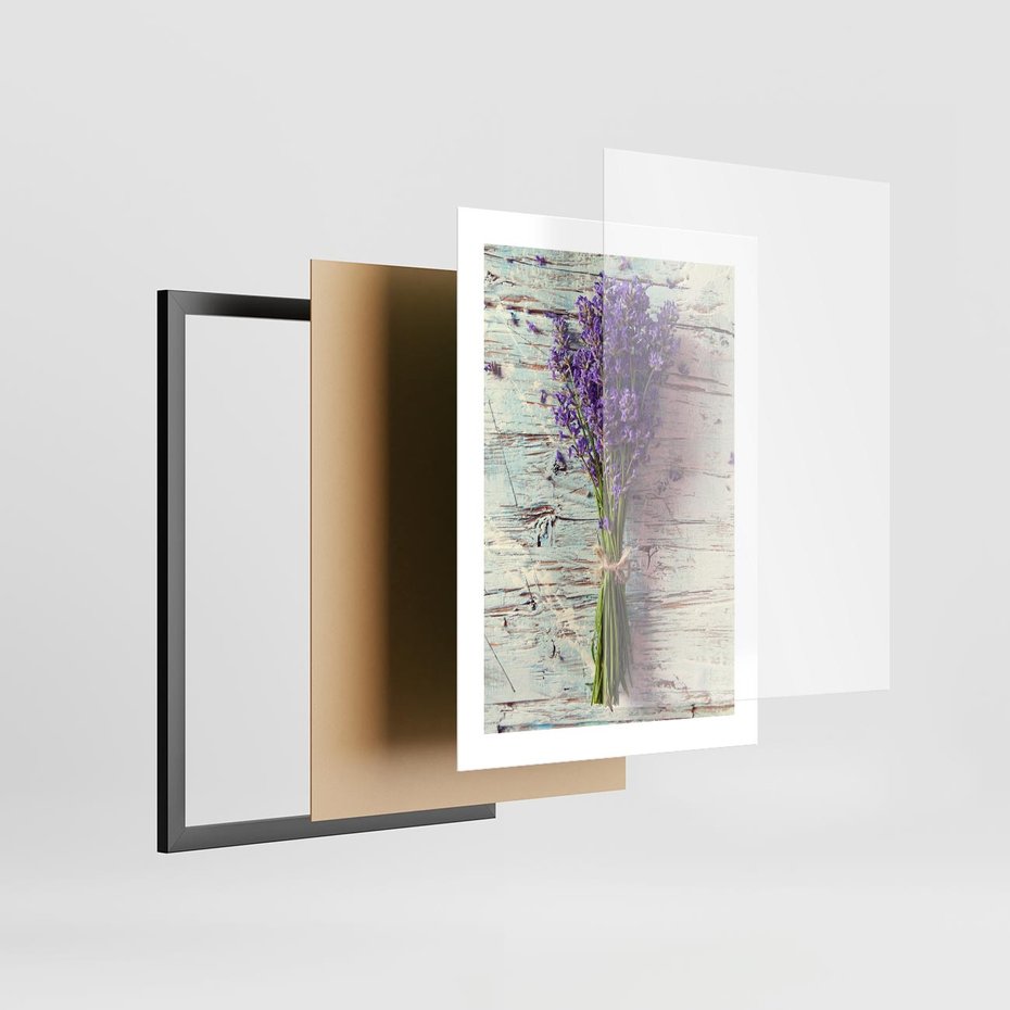 Plakat w ramie 30x40 - Kwiatowy bukiet pełen piękna - bukiet, kwiaty - rama czarna