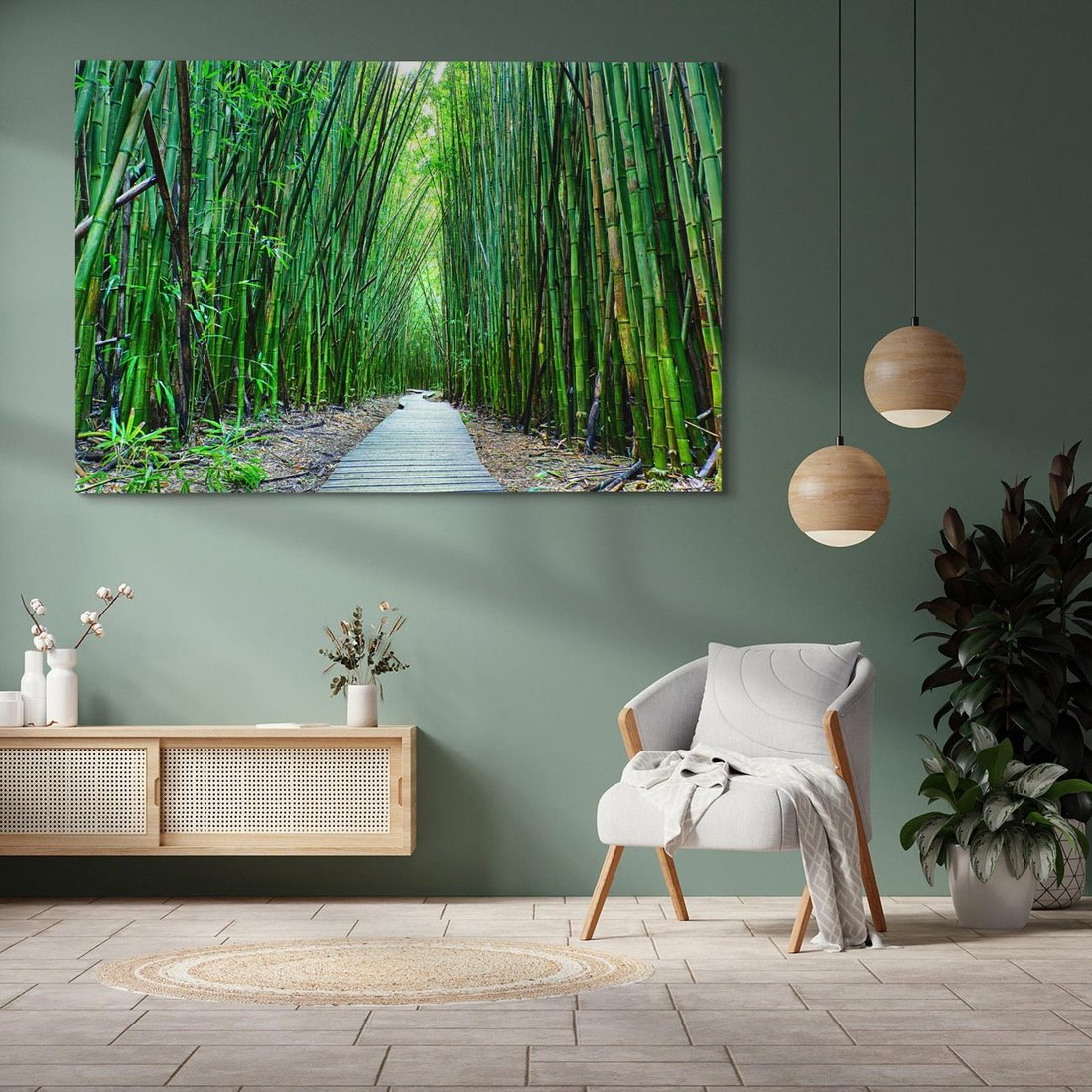 Obraz na płótnie 120x80 - Spacer wśród lasu - ścieżka, las