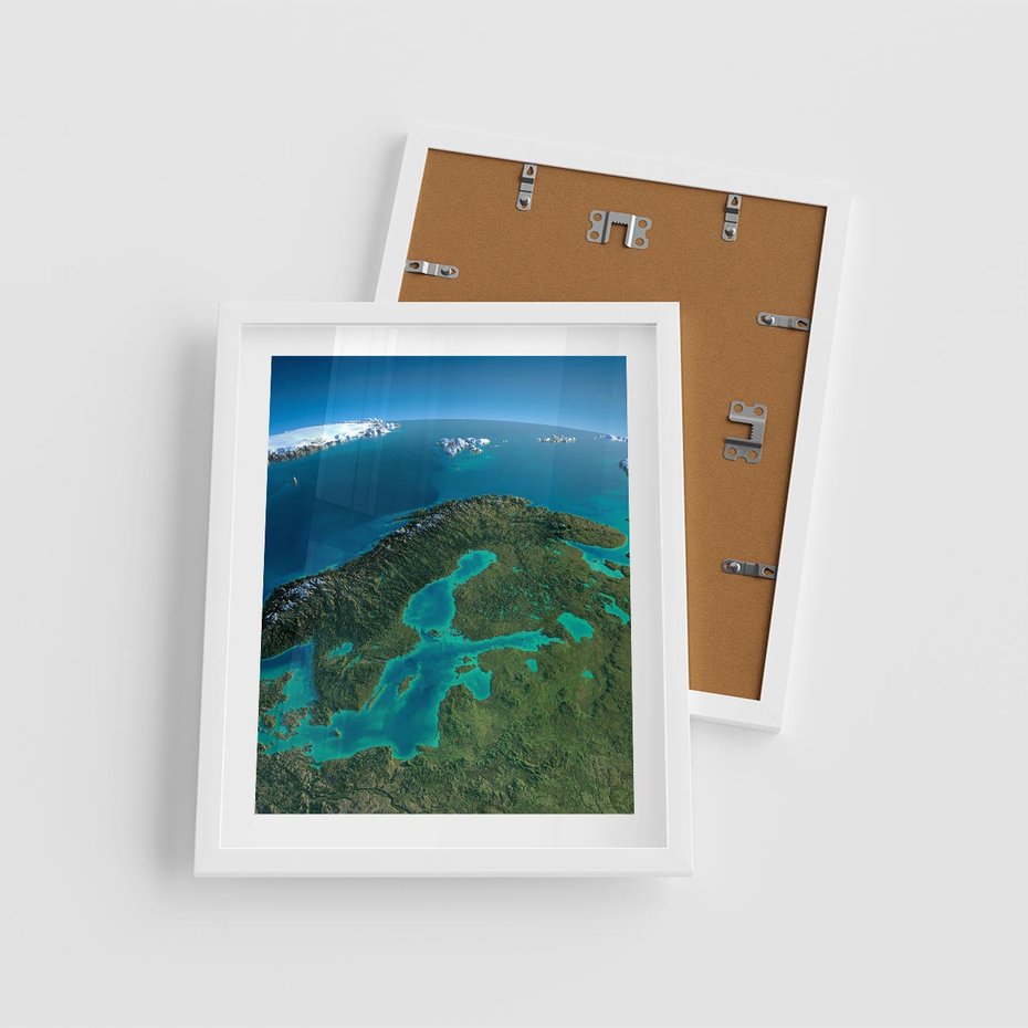 Plakat w ramie 40x50 - Beztroski widok na ocean - widok, ocean - rama biała